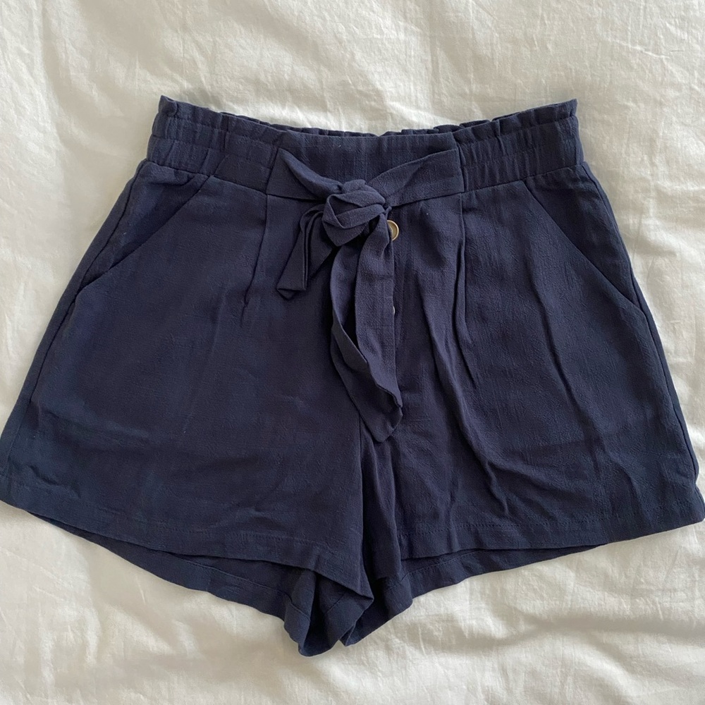 PinkBlush Maternity Linen Paperbag Shorts Size S